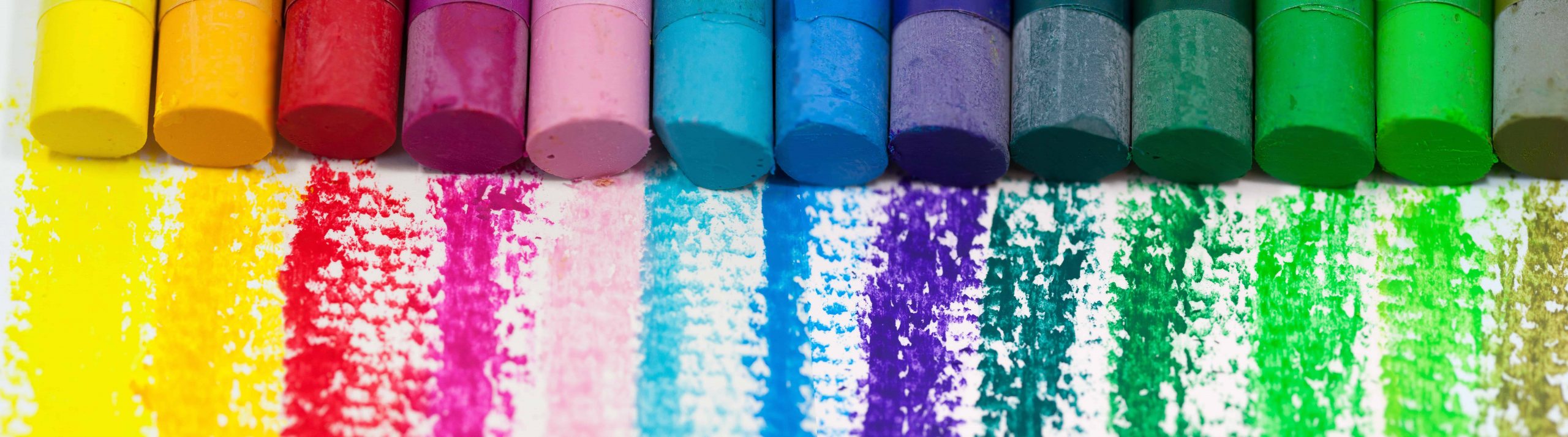 different colored pastels